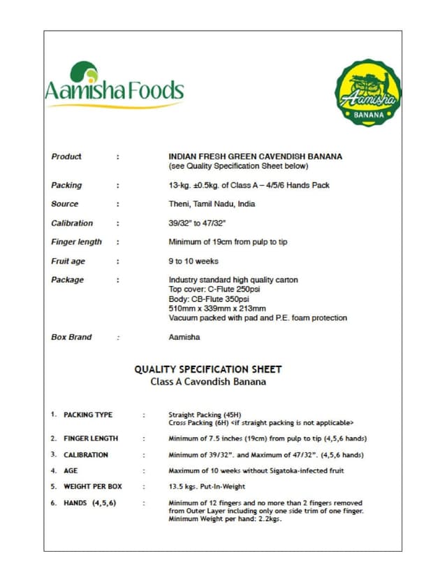 Food Distribution: Export Banana Box