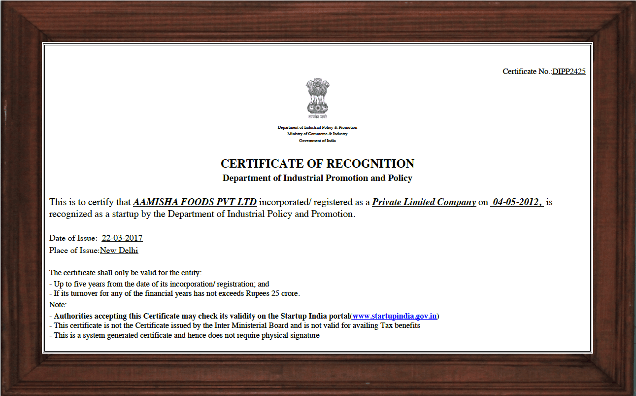Certificate